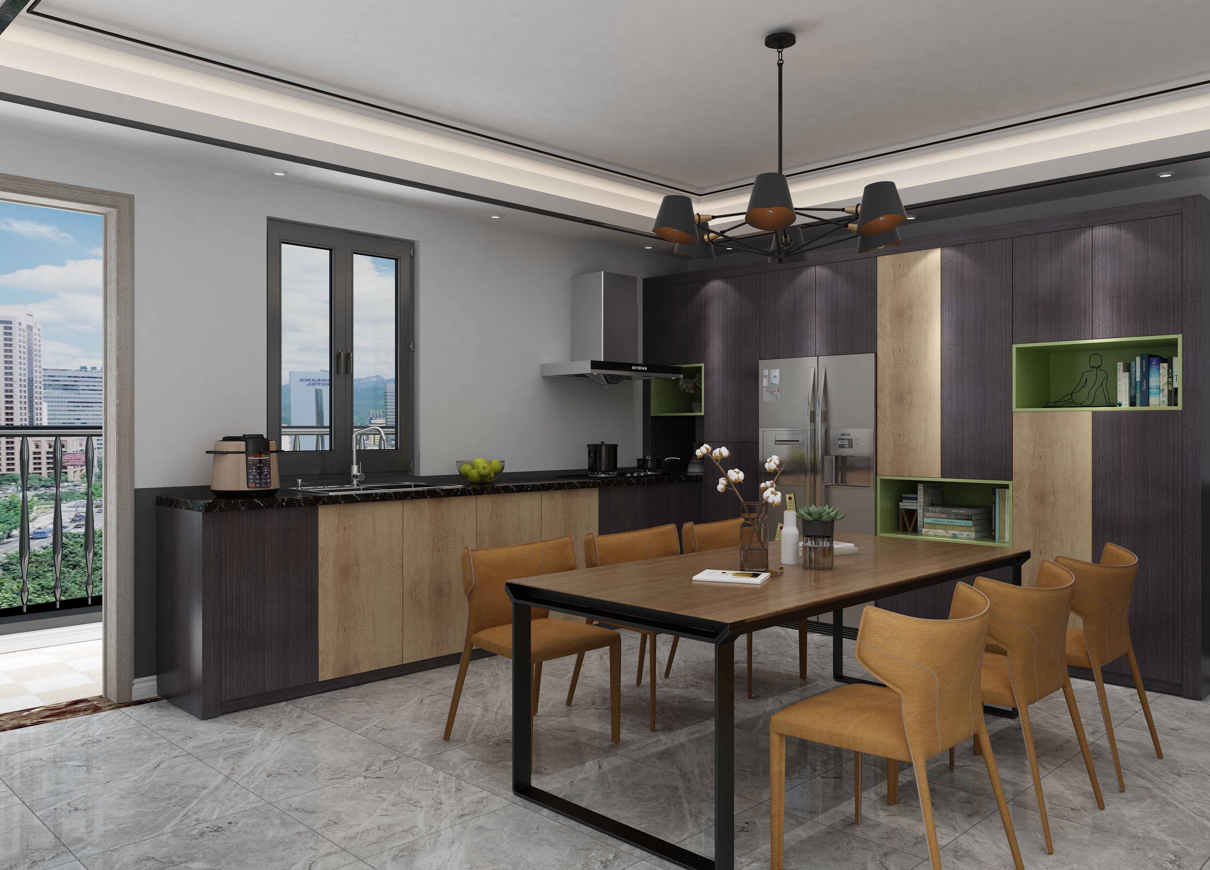ตู้ครัวเมลามีนพาณิชย์ HM1610 反弹装置 Commercial Melamine Kitchen Cabinet HM1610 反弹装置